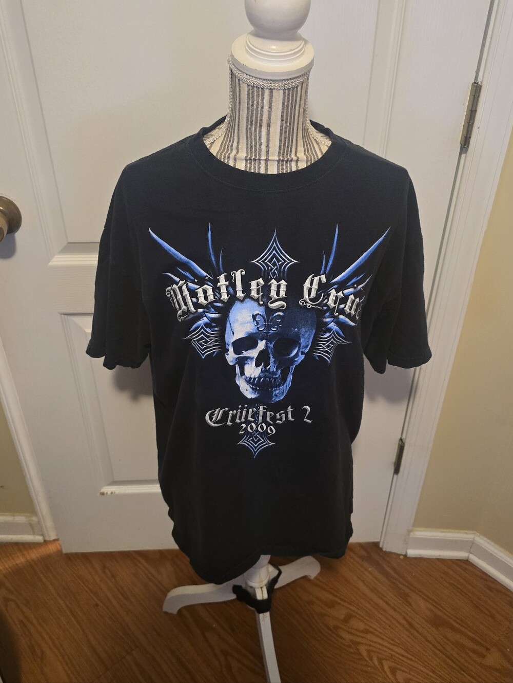 Men's Vintage Motley Crue Crue Fest 2008 Buckcherry Papa Roache T-shirt Sz Large